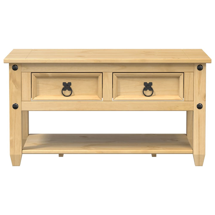 sofabord med skuffer Corona 85x50x45 cm massivt fyrretræ
