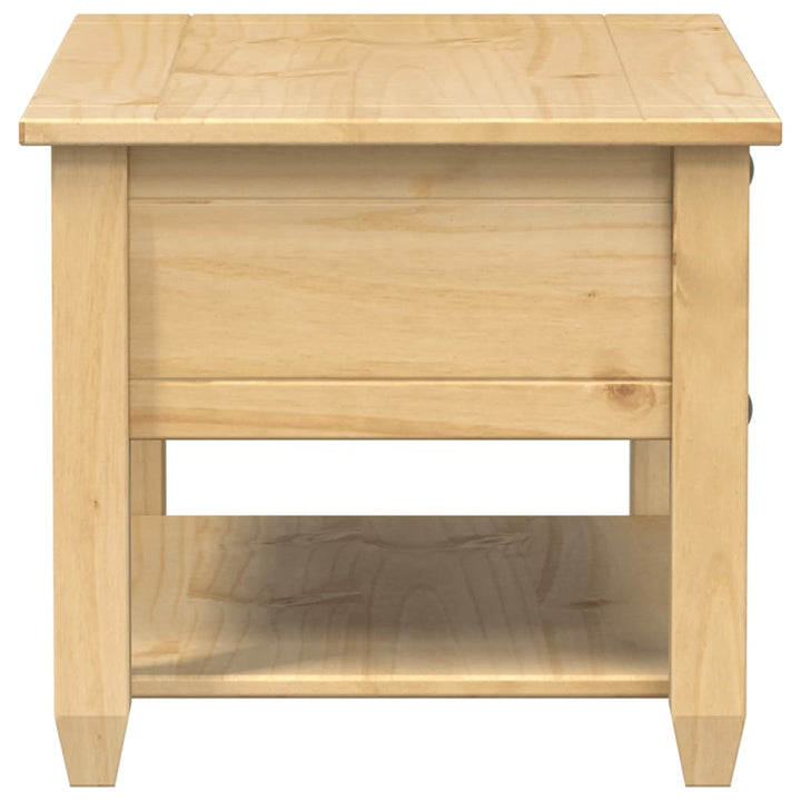 sofabord med skuffer Corona 85x50x45 cm massivt fyrretræ