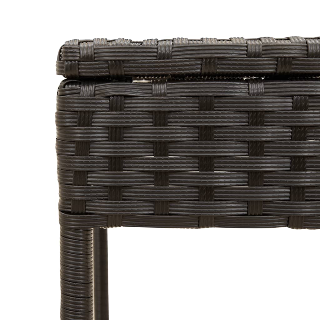 liggestol med baldakin og bord polyrattan sort