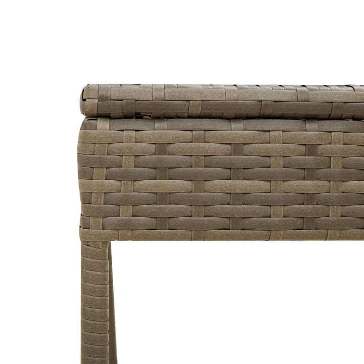 liggestol med baldakin og bord polyrattan grå