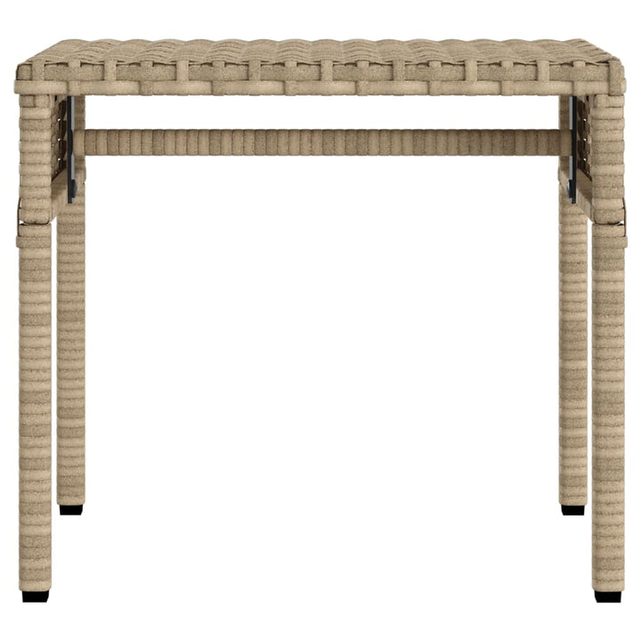 liggestol med baldakin og bord polyrattan beige