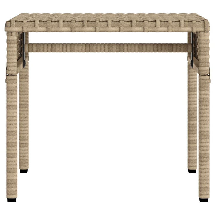 liggestol med baldakin og bord polyrattan beige