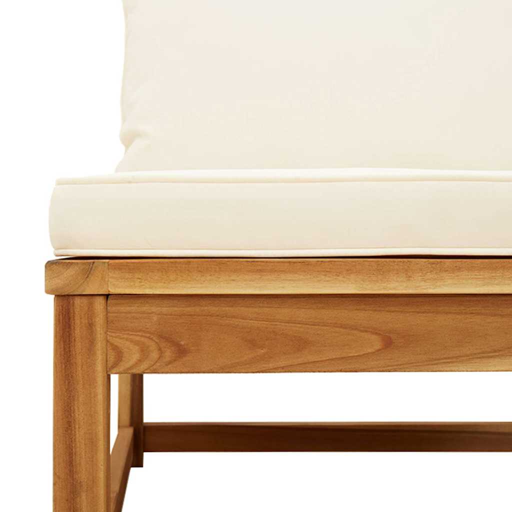 hjørnemodul til sofa 73x73x65 cm med hynder massivt akacietræ
