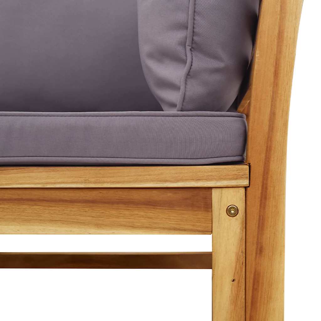 hjørnemodul til sofa 73x73x65 cm med hynder massivt akacietræ