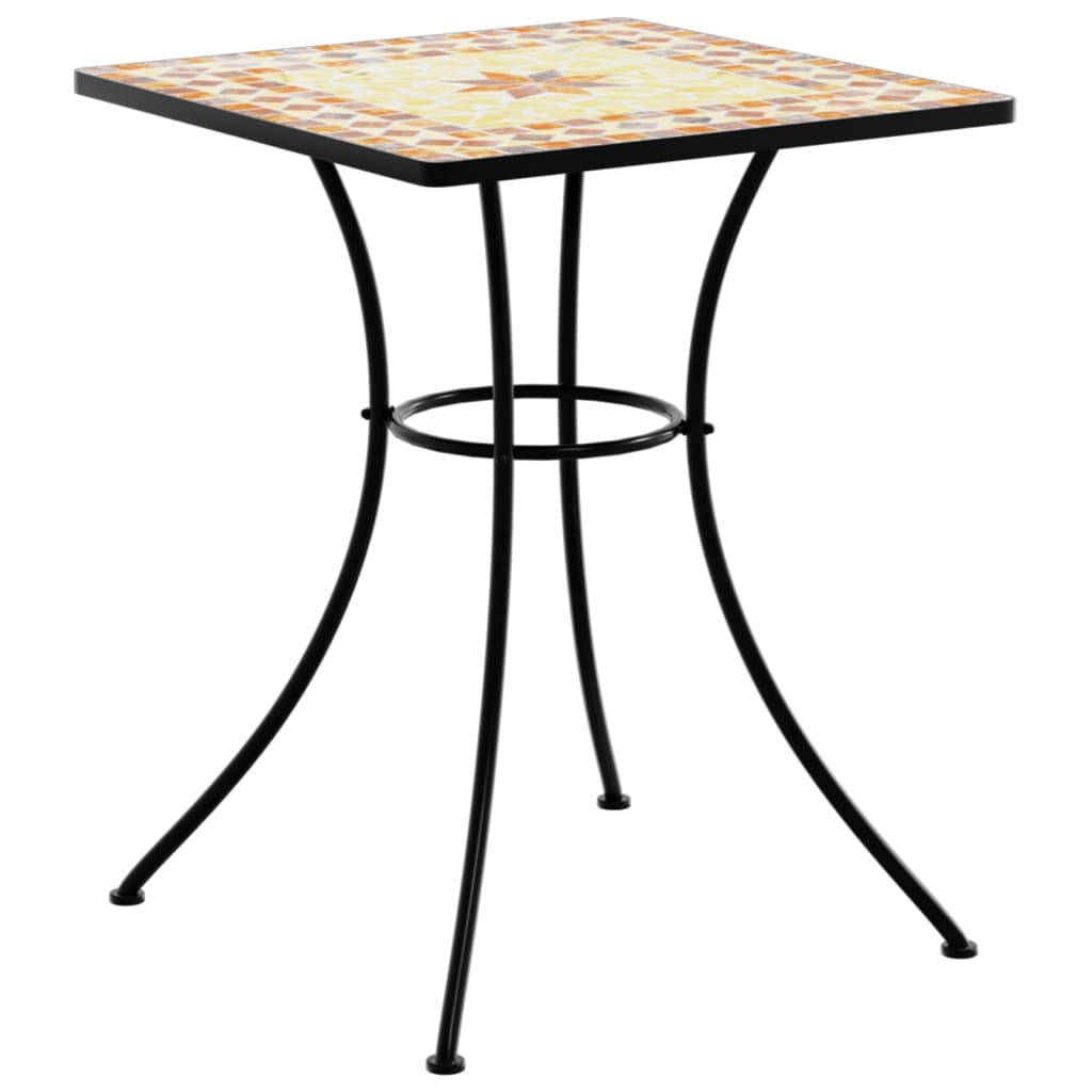 bistrobord med mosaikdesign 60xx60x74 cm keramisk terrakotta
