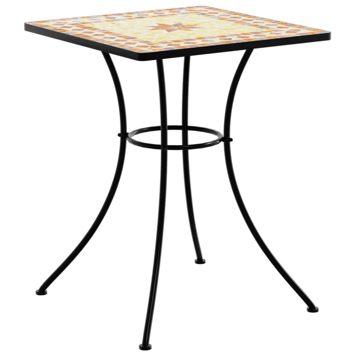bistrobord med mosaikdesign 60xx60x74 cm keramisk terrakotta