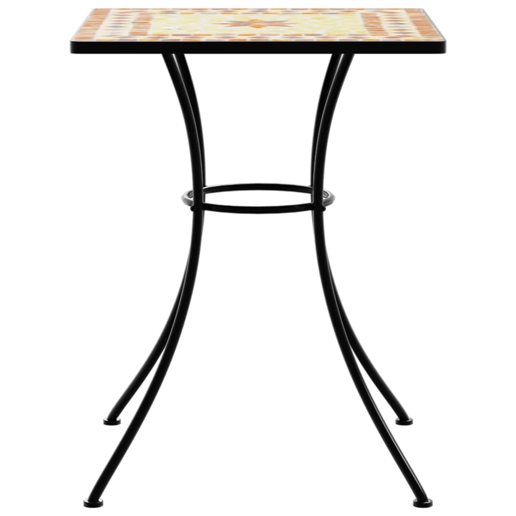 bistrobord med mosaikdesign 60xx60x74 cm keramisk terrakotta