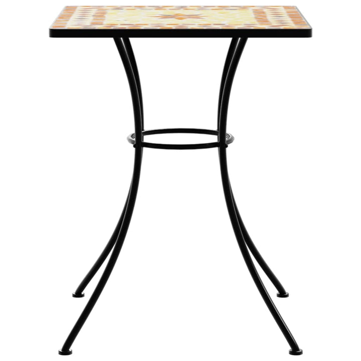 bistrobord med mosaikdesign 60xx60x74 cm keramisk terrakotta