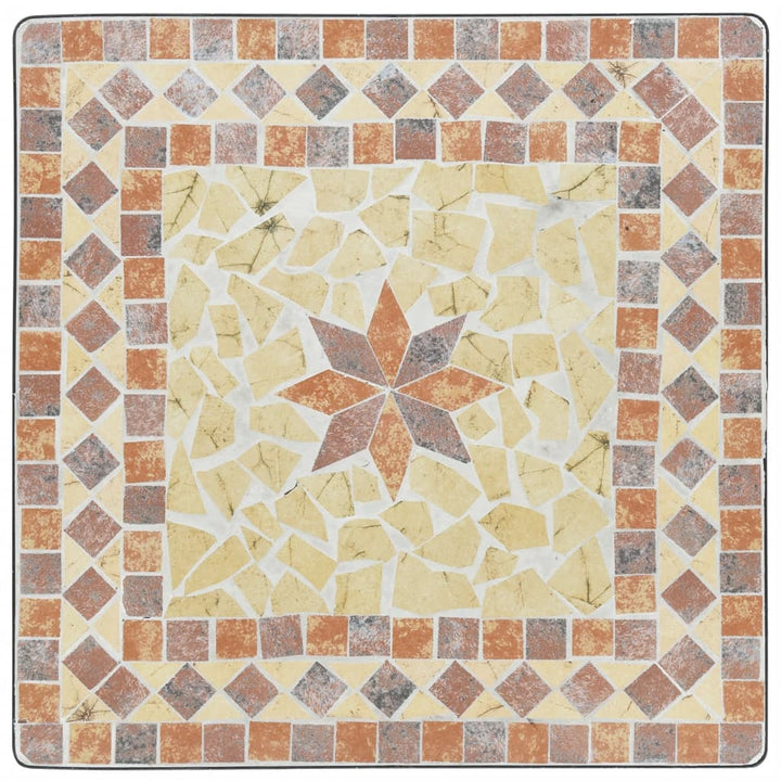 bistrobord med mosaikdesign 60xx60x74 cm keramisk terrakotta