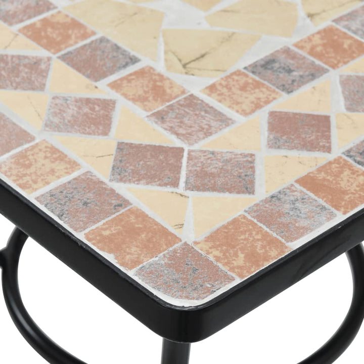 bistrobord med mosaikdesign 60xx60x74 cm keramisk terrakotta