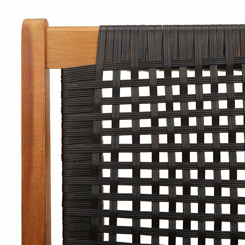 Havemøbler med pude Sort 122 x 78 x 73 cm Massivt akacietræ