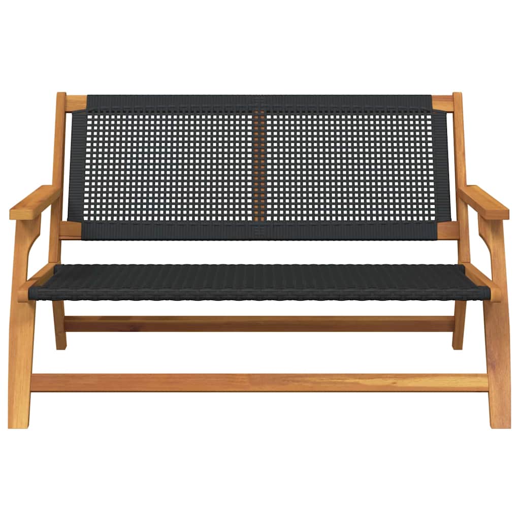 Havemøbler med pude Sort 122 x 78 x 73 cm Massivt akacietræ
