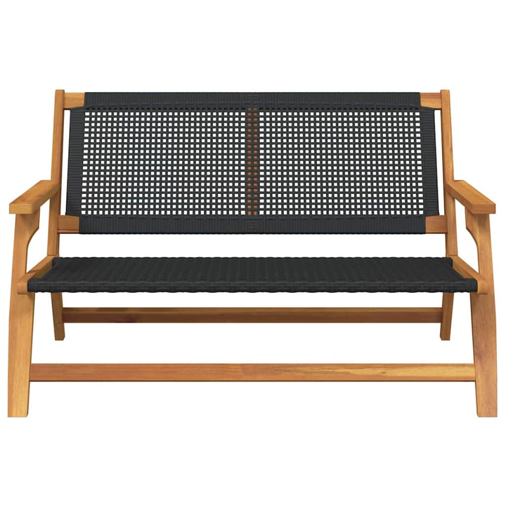 Havemøbler med pude Sort 122 x 78 x 73 cm Massivt akacietræ