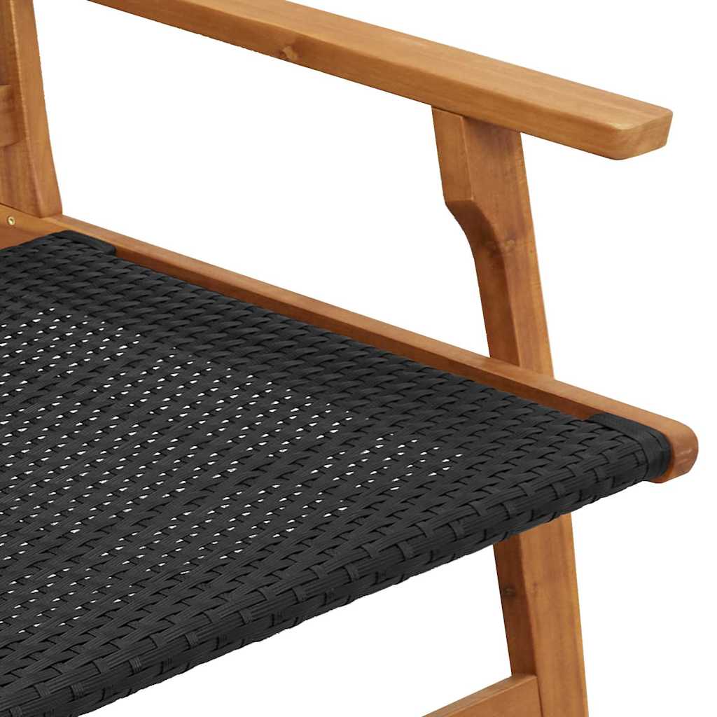Havemøbler 2 pcs Sort 67 x 78 x 73 cm Massivt akacietræ