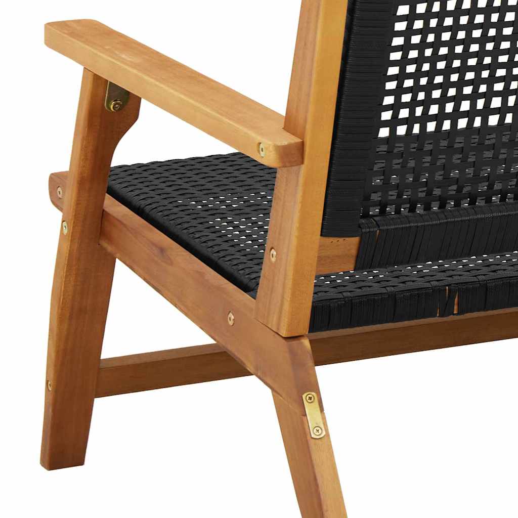Havemøbler 2 pcs Sort 67 x 78 x 73 cm Massivt akacietræ