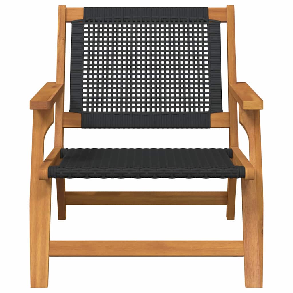 Havemøbler 2 pcs Sort 67 x 78 x 73 cm Massivt akacietræ