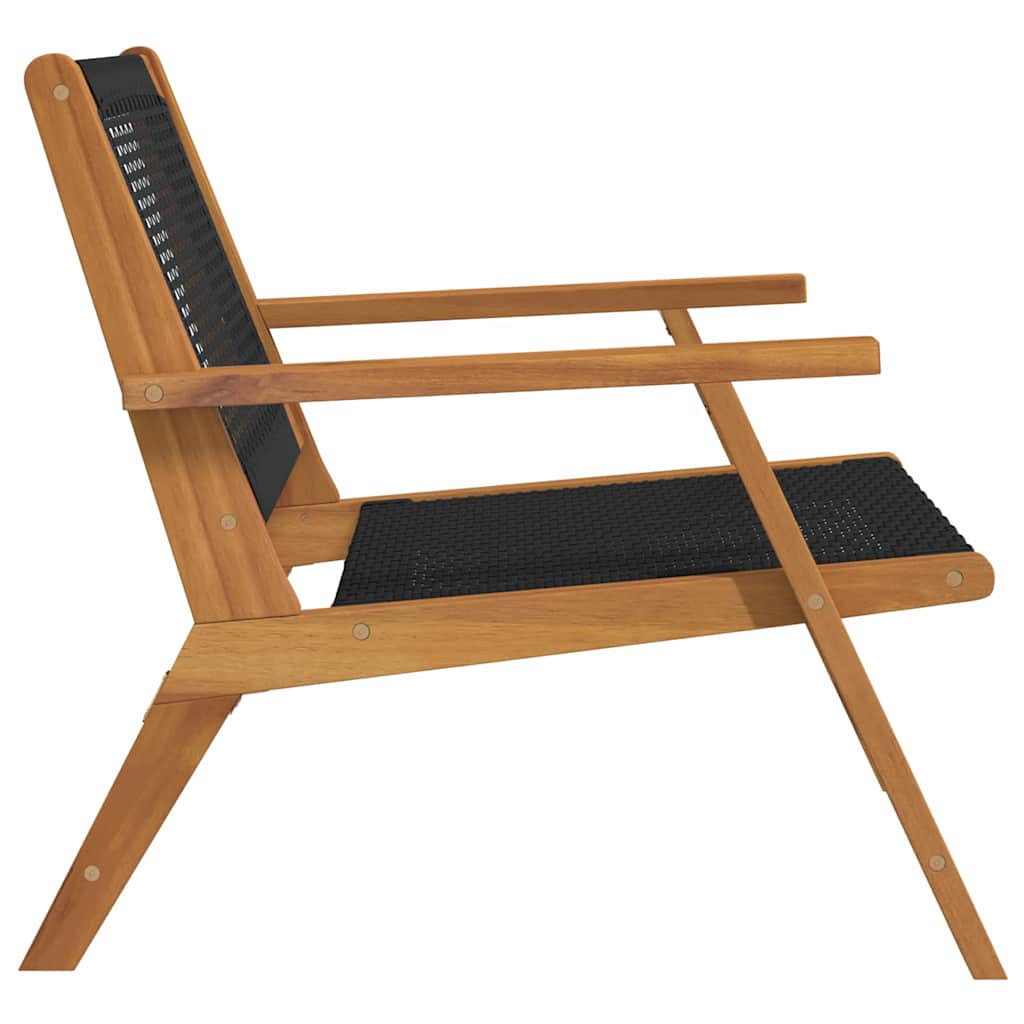Havemøbler 2 pcs Sort 67 x 78 x 73 cm Massivt akacietræ
