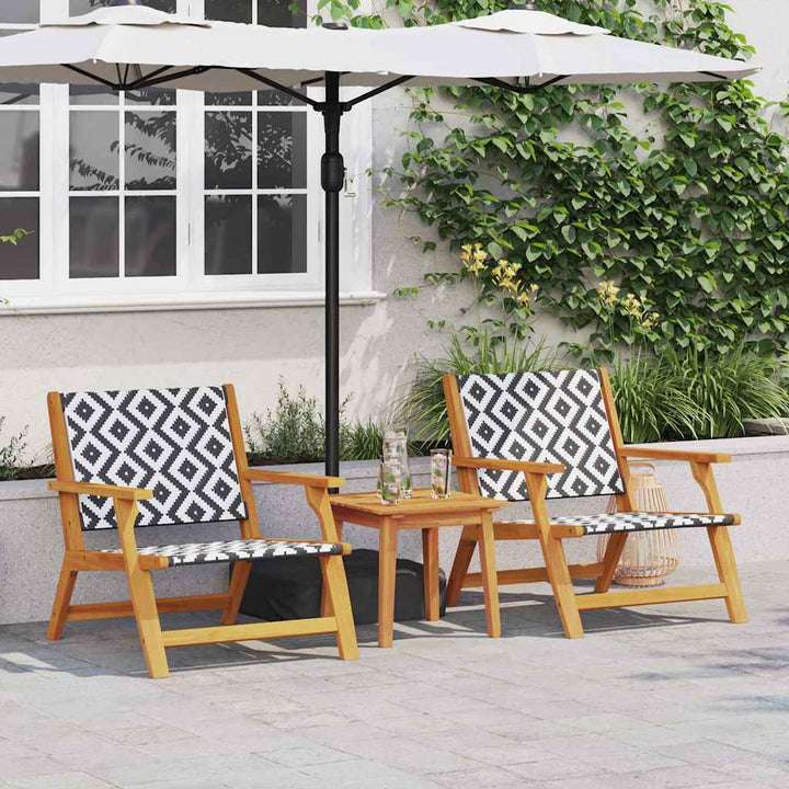 Havemøbler 2 pcs Hvid 67 x 78 x 73 cm Massivt akacietræ