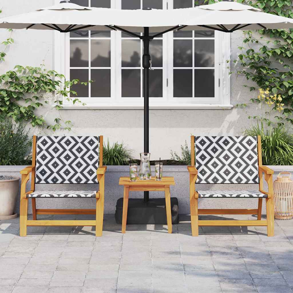 Havemøbler 2 pcs Hvid 67 x 78 x 73 cm Massivt akacietræ