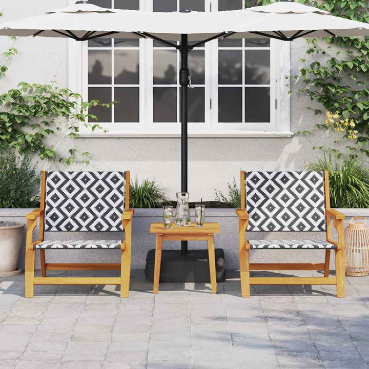 Havemøbler 2 pcs Hvid 67 x 78 x 73 cm Massivt akacietræ