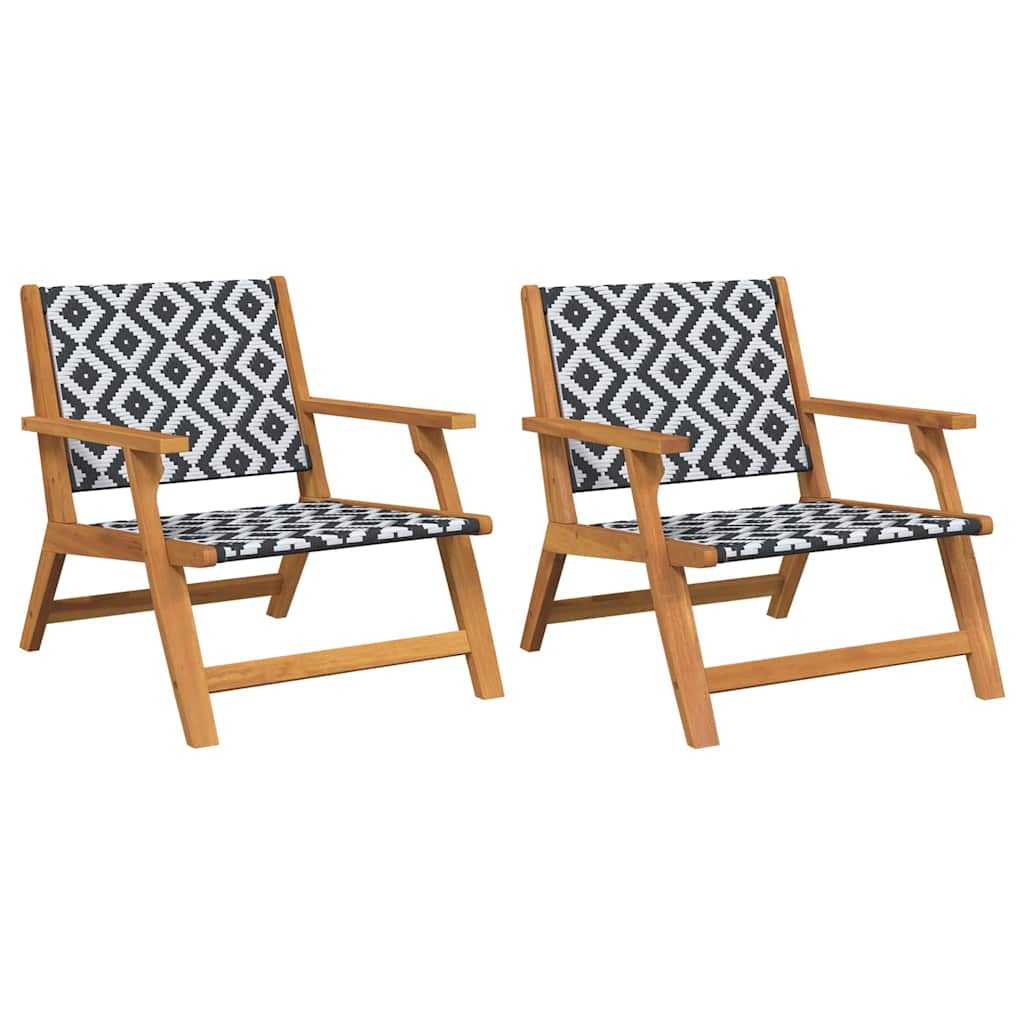 Havemøbler 2 pcs Hvid 67 x 78 x 73 cm Massivt akacietræ
