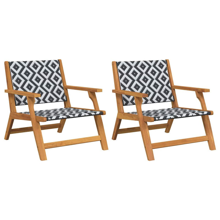 Havemøbler 2 pcs Hvid 67 x 78 x 73 cm Massivt akacietræ