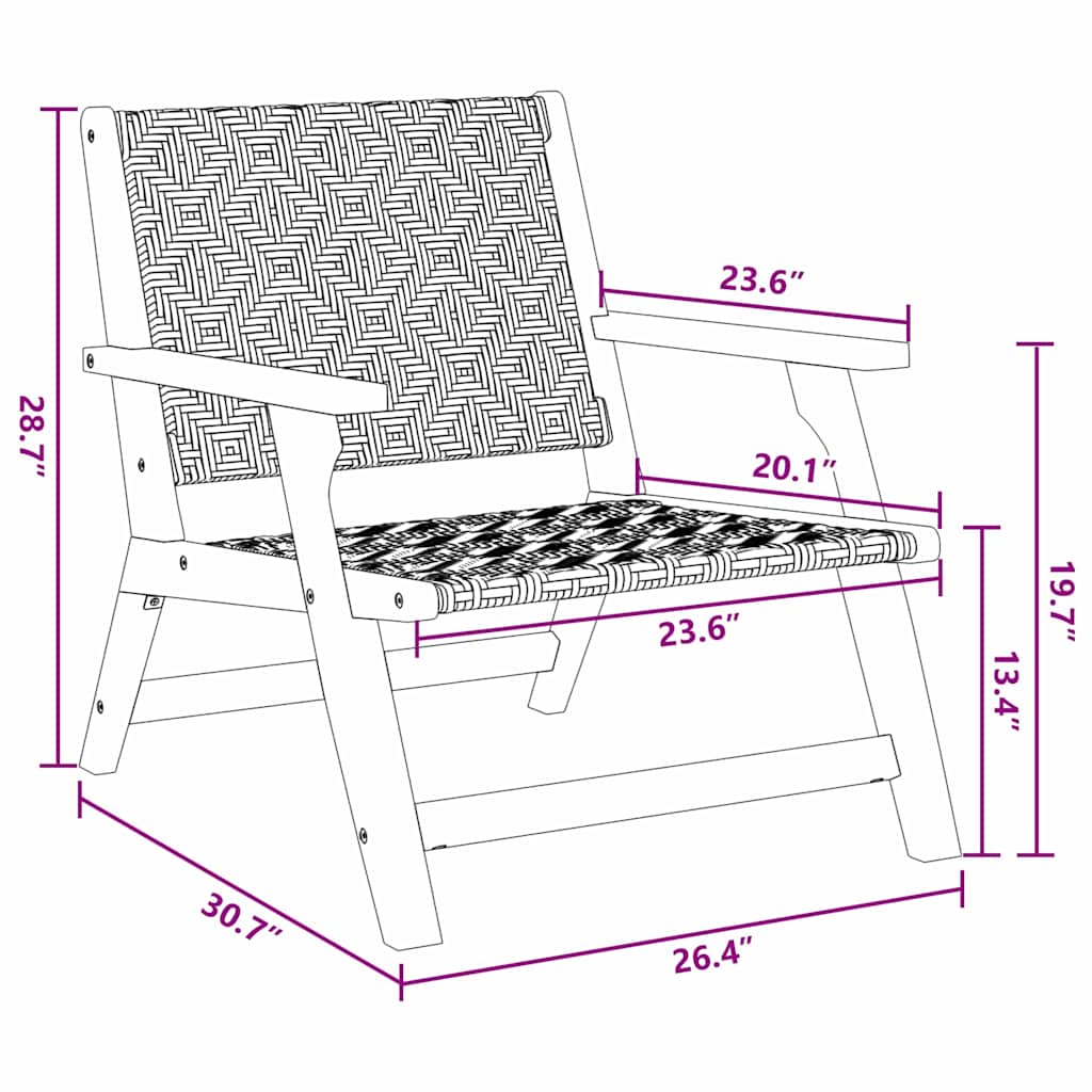 Havemøbler 2 pcs Hvid 67 x 78 x 73 cm Massivt akacietræ