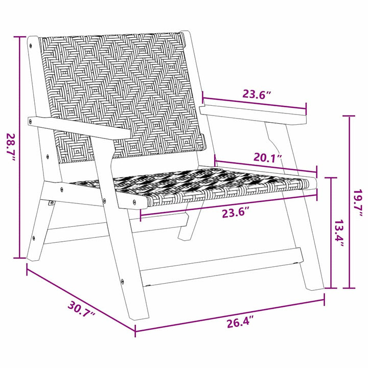 Havemøbler 2 pcs Hvid 67 x 78 x 73 cm Massivt akacietræ