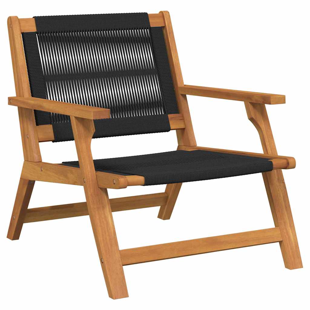 Havemøbler 2 pcs Sort 78 x 67 x 73cm Massivt akacietræ