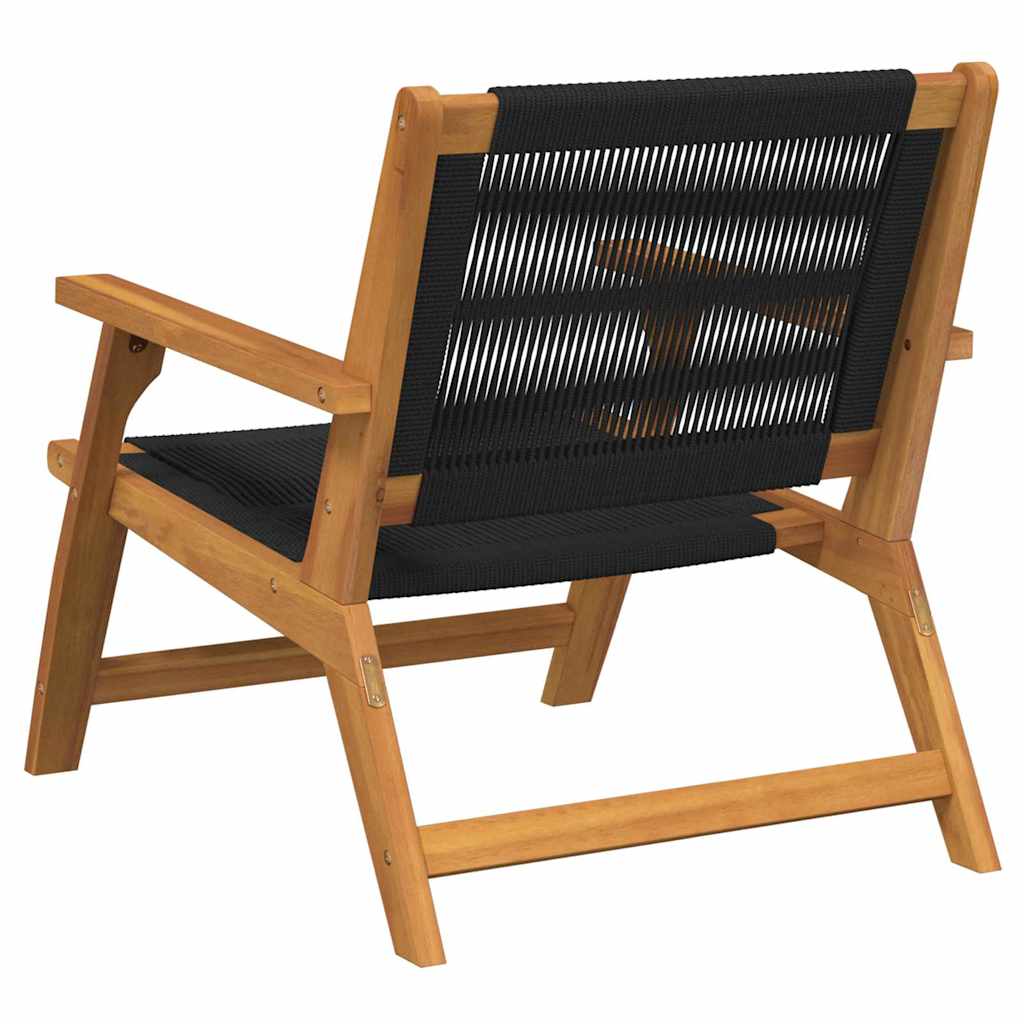 Havemøbler 2 pcs Sort 78 x 67 x 73cm Massivt akacietræ