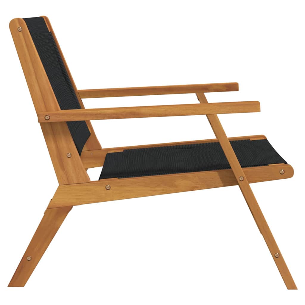 Havemøbler 2 pcs Sort 78 x 67 x 73cm Massivt akacietræ