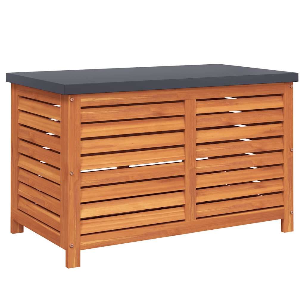 opbevaringsboks til haven 90x48x55 cm massivt eukalyptustræ