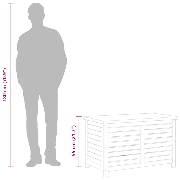 opbevaringsboks til haven 90x48x55 cm massivt eukalyptustræ