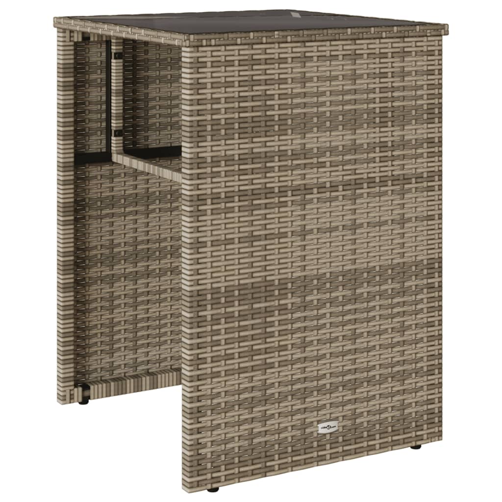 bistrosæt til haven 3 dele med hynder polyrattan beige