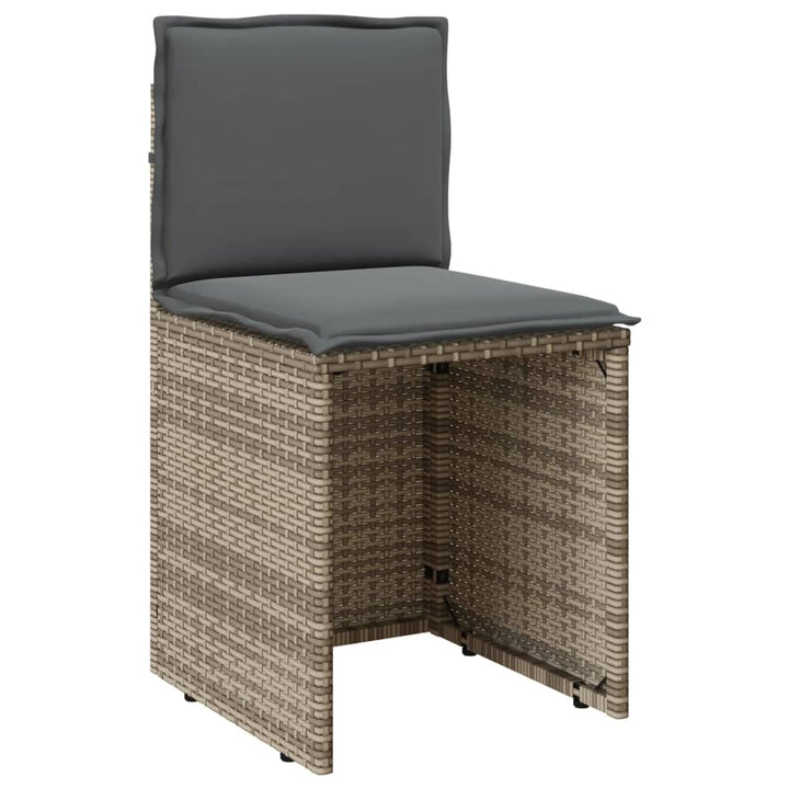 bistrosæt til haven 3 dele med hynder polyrattan beige