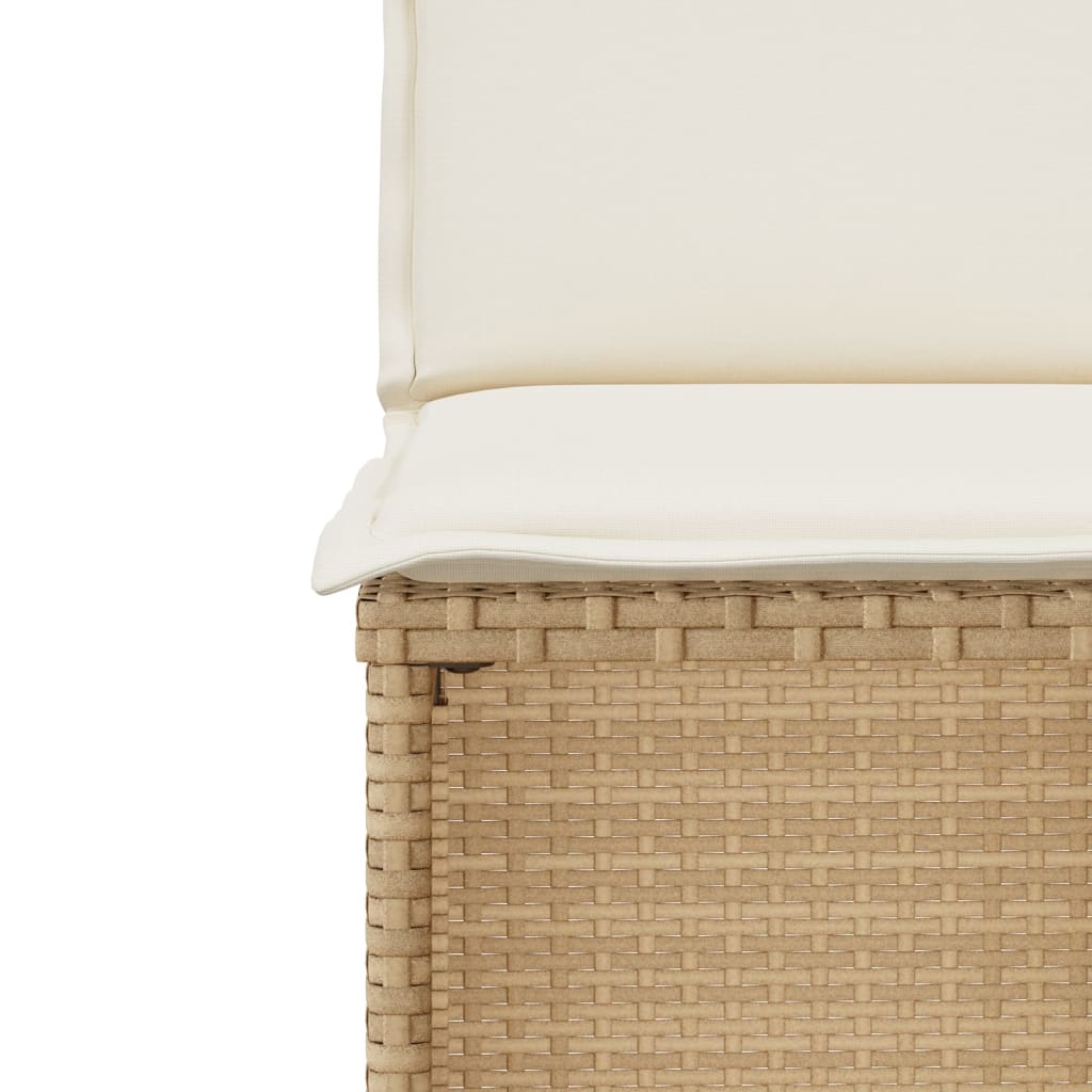 bistrosæt til haven 3 dele med hynder polyrattan beige