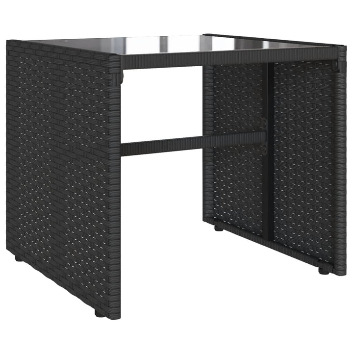 sofasæt til haven 4 dele med hynder polyrattan sort