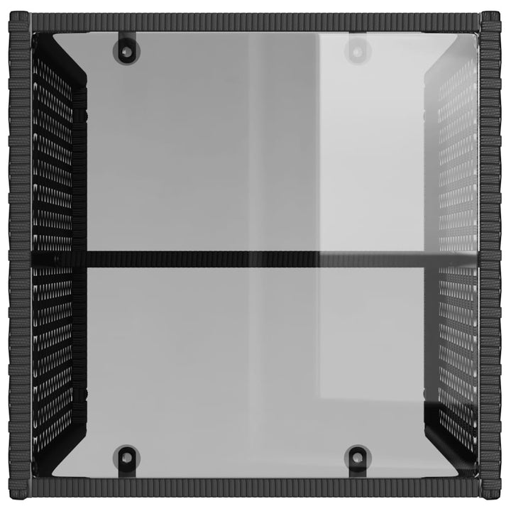 sofasæt til haven 4 dele med hynder polyrattan sort