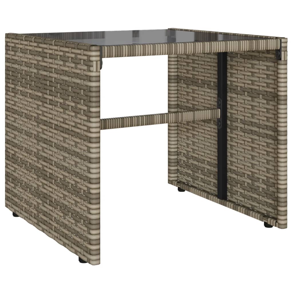 sofasæt til haven 4 dele med hynder polyrattan grå