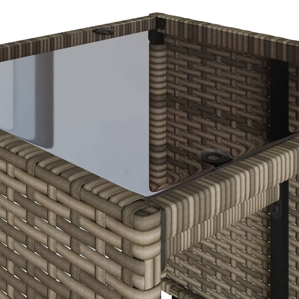 sofasæt til haven 4 dele med hynder polyrattan grå