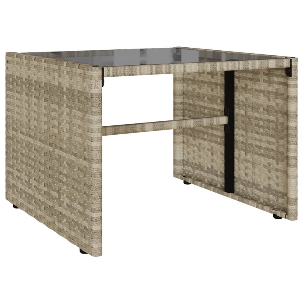 sofasæt til haven 4 dele med hynder polyrattan lysegrå