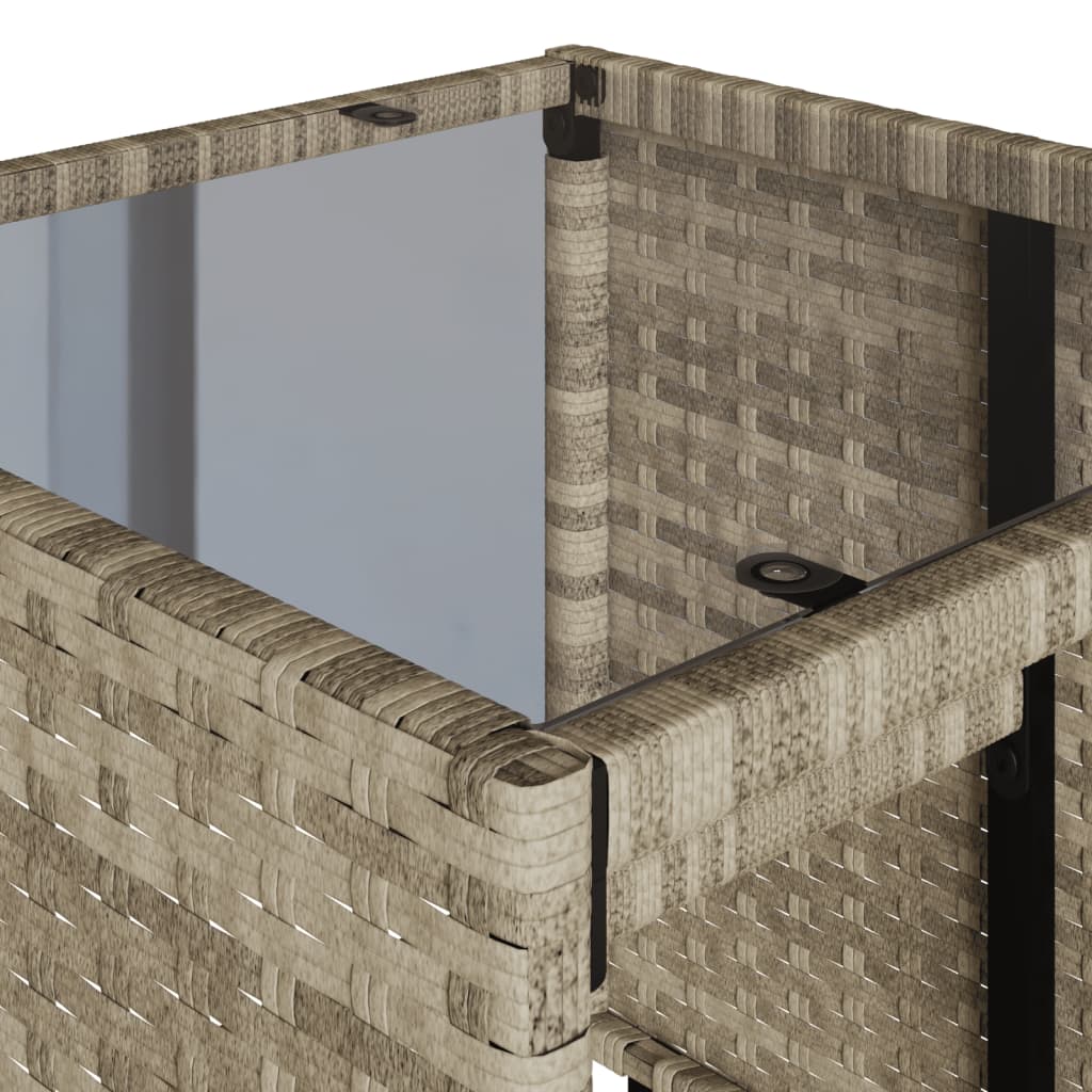 sofasæt til haven 4 dele med hynder polyrattan lysegrå