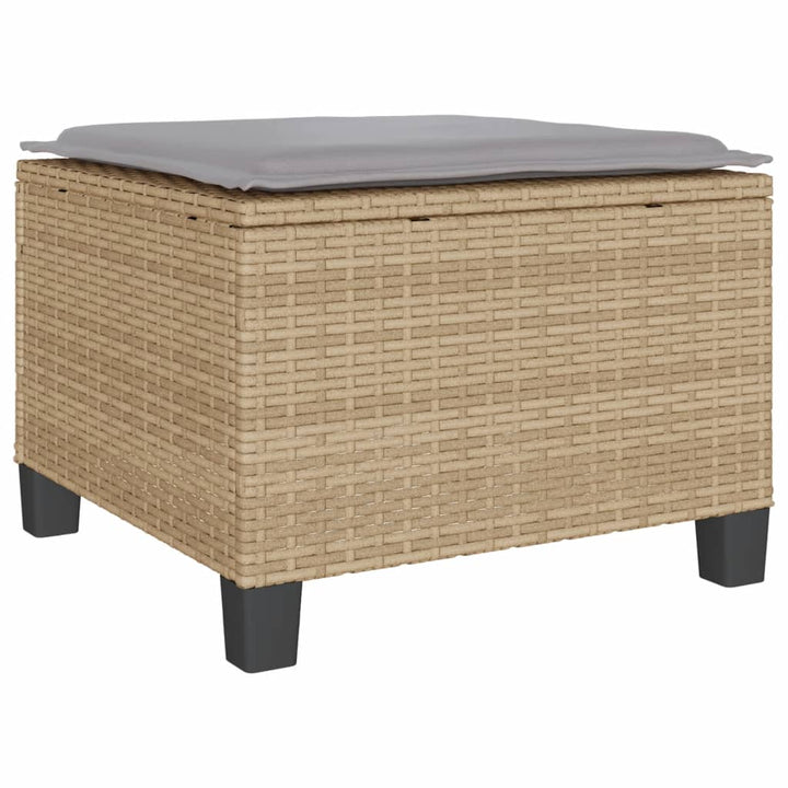 bistrosæt til haven 3 dele med hynder polyrattan beige