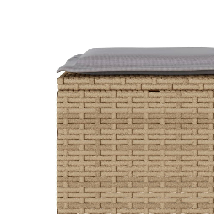 bistrosæt til haven 3 dele med hynder polyrattan beige