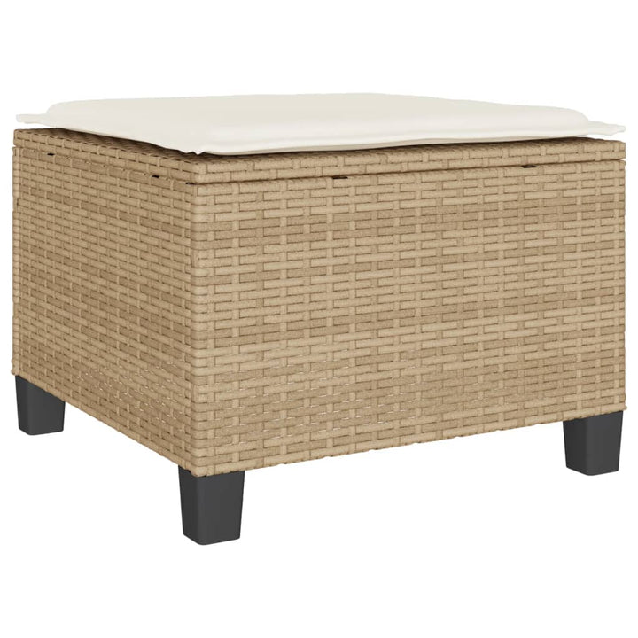 bistrosæt til haven 3 dele med hynder polyrattan beige