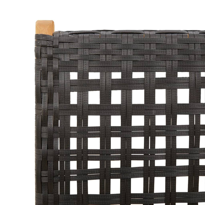 havestole 2 stk. massivt akacietræ og polyrattan sort