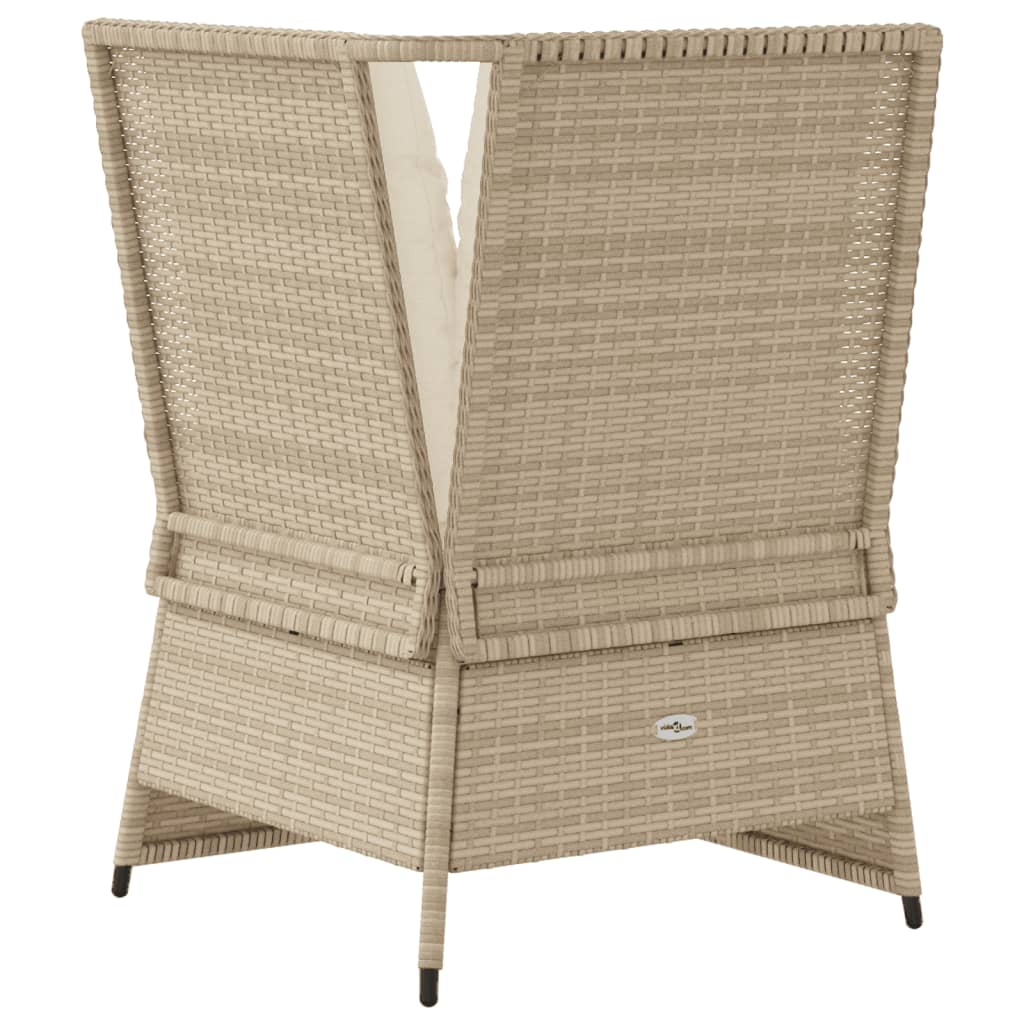 hjørnemodul til havesofa med hynder polyrattan beige