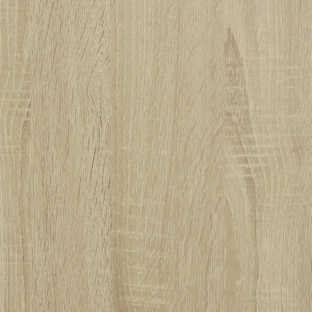 sofabord 100x55x50 cm konstrueret træ og metal sonoma-eg