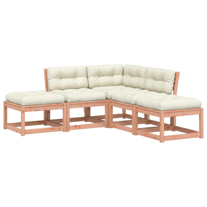 sofasæt til haven 5 dele med hynder massivt douglasgran