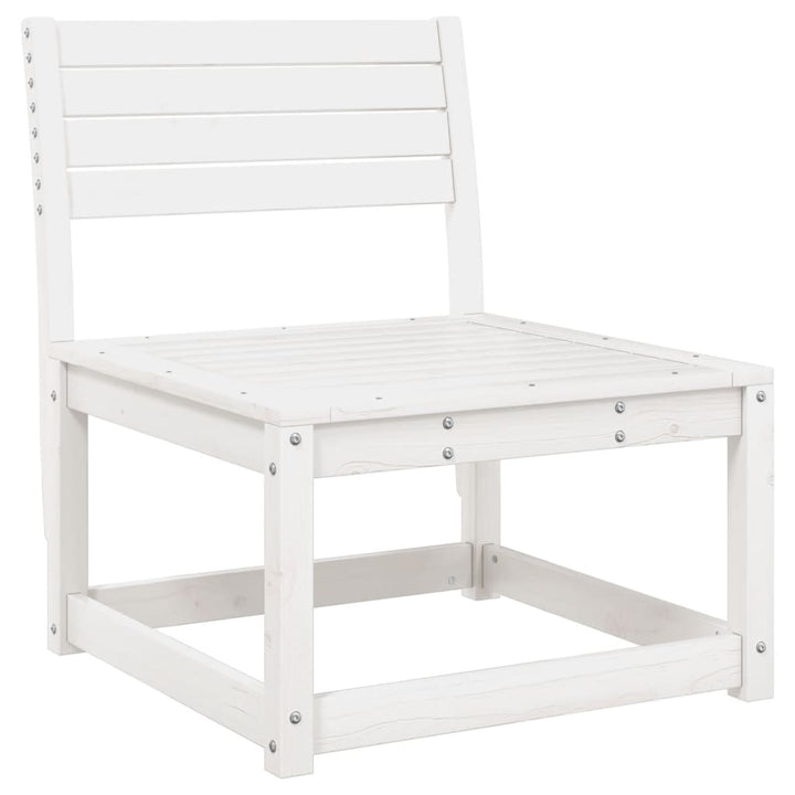 sofasæt til haven 5 dele massivt fyrretræ hvid